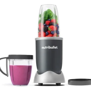 Nutribullet 600W – Procesador y Extractor de Nutrientes 6 Piezas | Vaso 24 oz | Color Gris