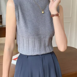 Blusa de Mujer sin Mangas – Diseño Elegante de Verano | Color Gris