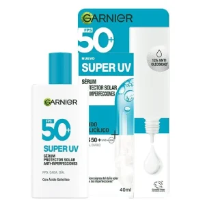 Garnier Super UV Protector Solar Facial Anti-Imperfecciones FPS 50+ con Ácido Salicílico